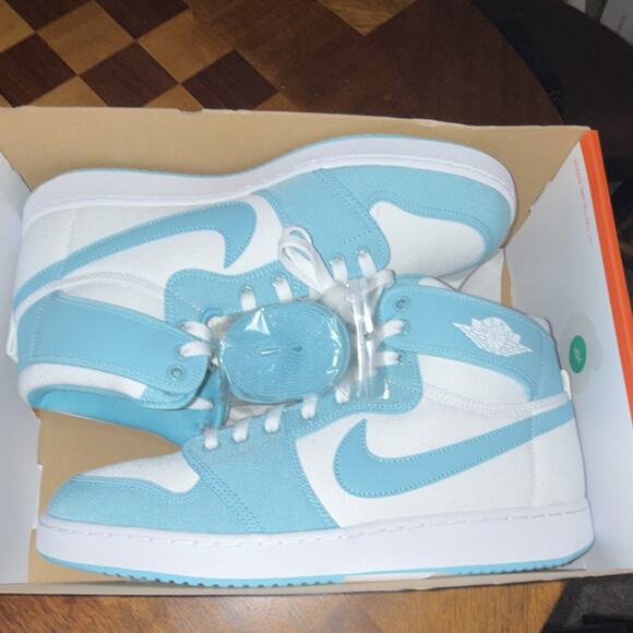 Nike AJKO 1 Bleached Aqua White Canvas High Top Sneaker 12.5 main image 5